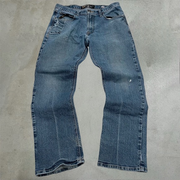Ariat Other - Ariat Rebar M4 Relaxed Bootcut Jeans Mens 34x34 Blue Denim Workwear Utility